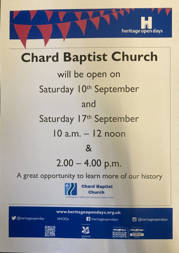 Heritage Open Days Chard Baptist Church